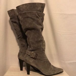 Bass Gray Slouchy Leather Boots
